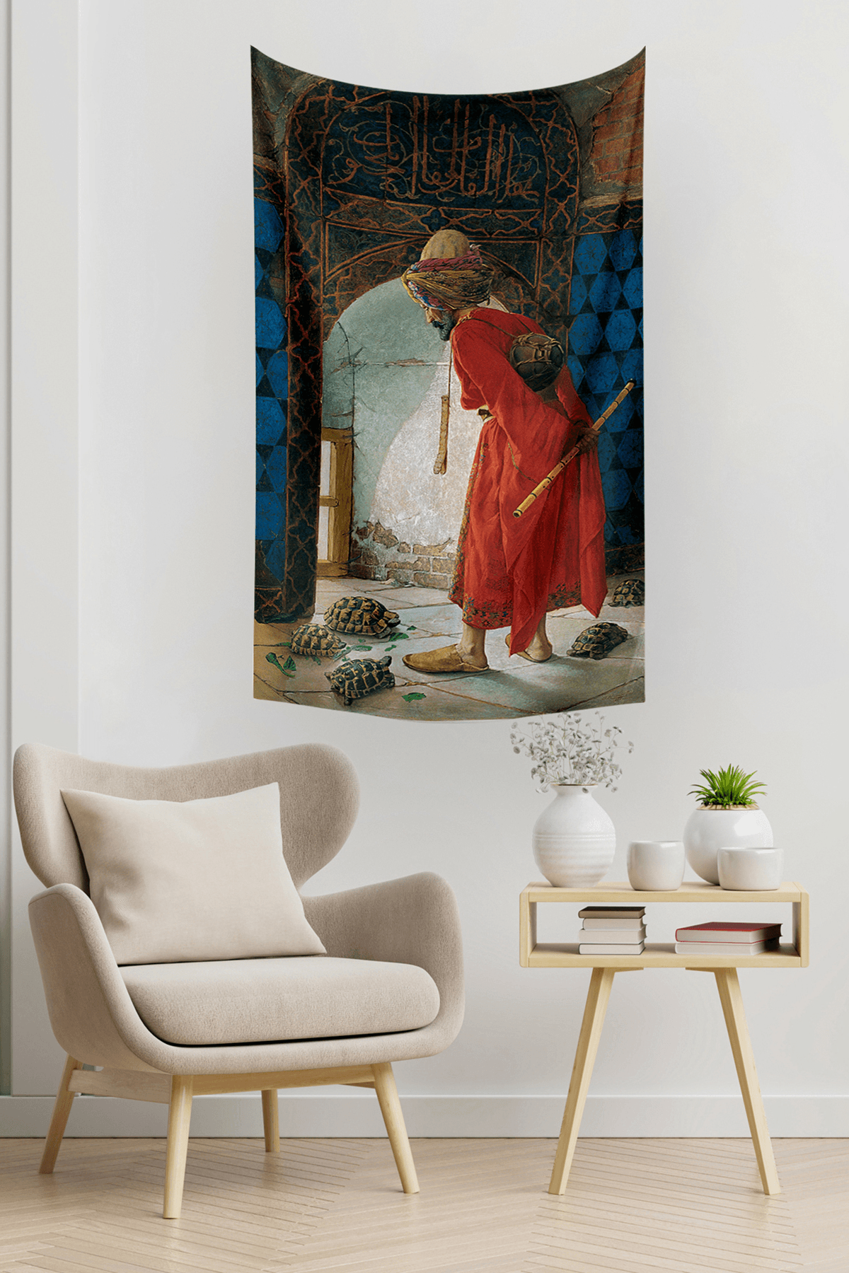 Vagonik Osman Hamdi Bey Kaplumbağa Terbiyecisi Duvar Örtüsü Halısı
