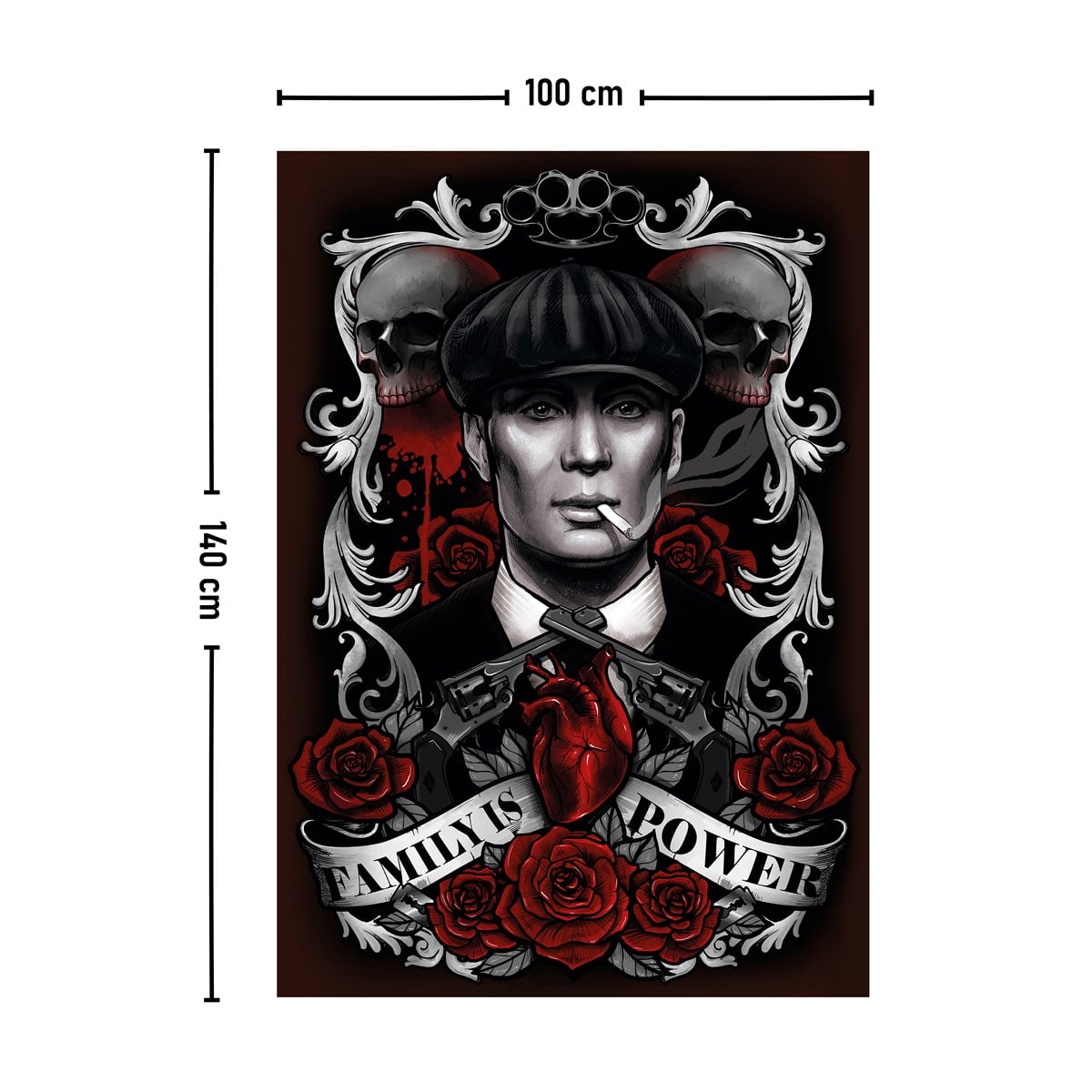 Vagonik Peaky Blinders Duvar Örtüsü Halısı 140 X 100 cm-70x100 cm 
