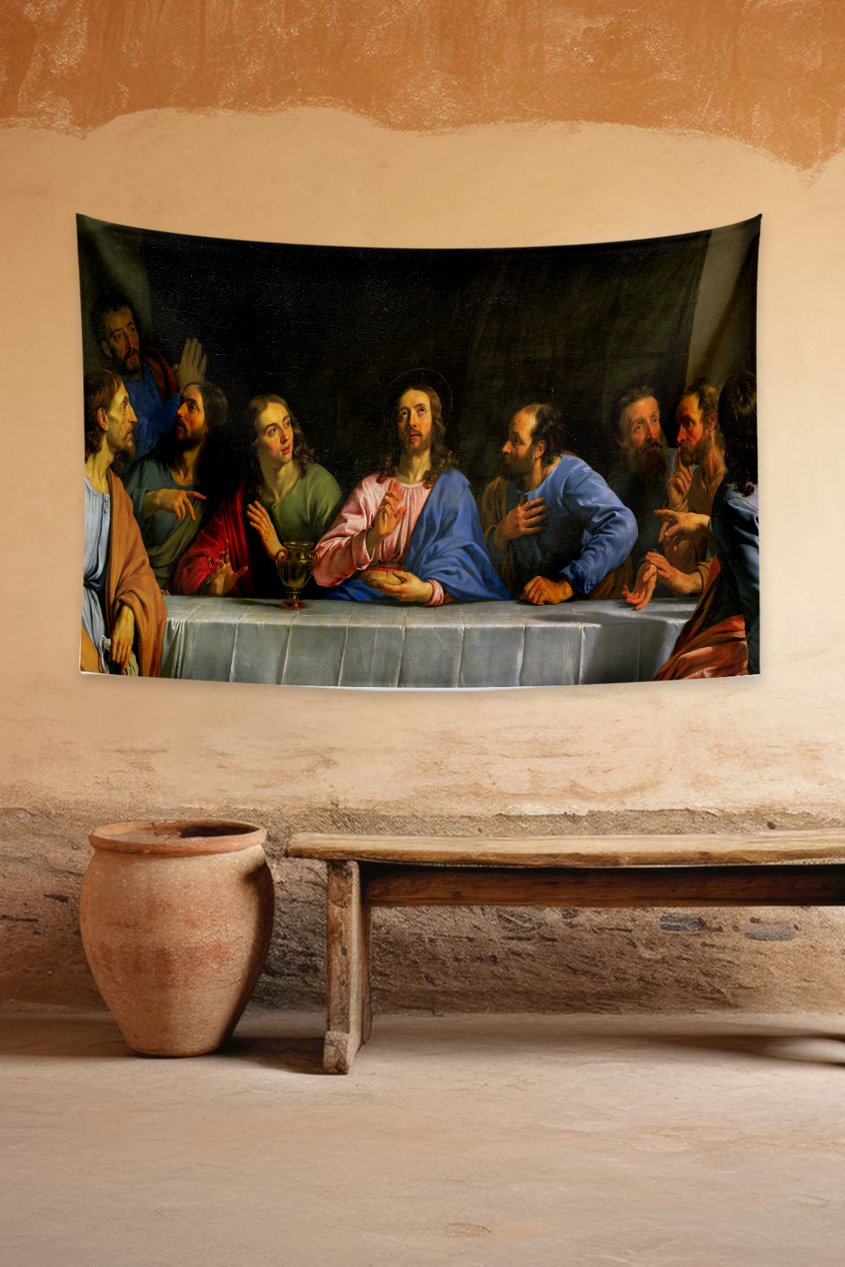 Vagonik Philippe De Champaigne La Petite Cene Duvar Örtüsü Halısı