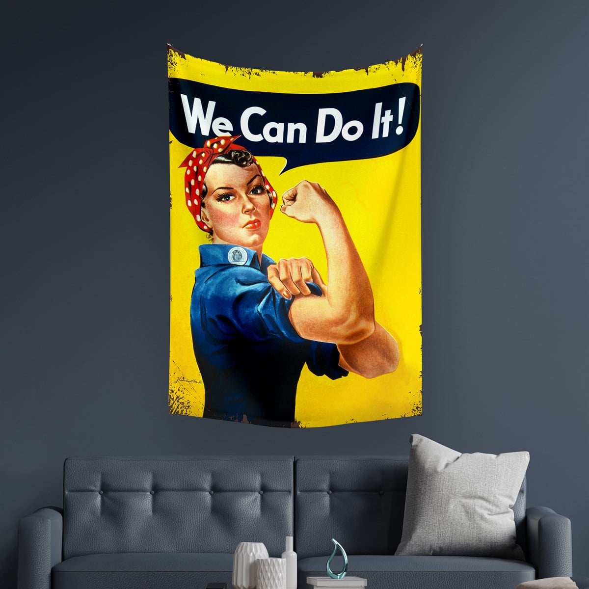 Vagonik Power Woman Duvar Örtüsü Halısı 140 X 100 Cm-70x100 Cm