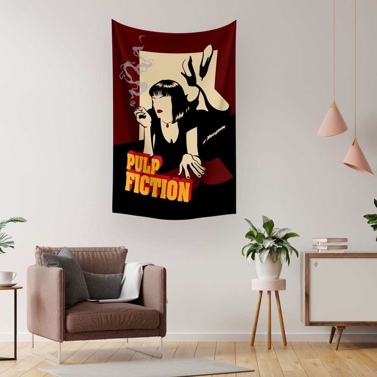 Vagonik Pulp Fiction Uma Thurman Duvar Örtüsü Halısı 140 X 100 Cm-70x100 Cm