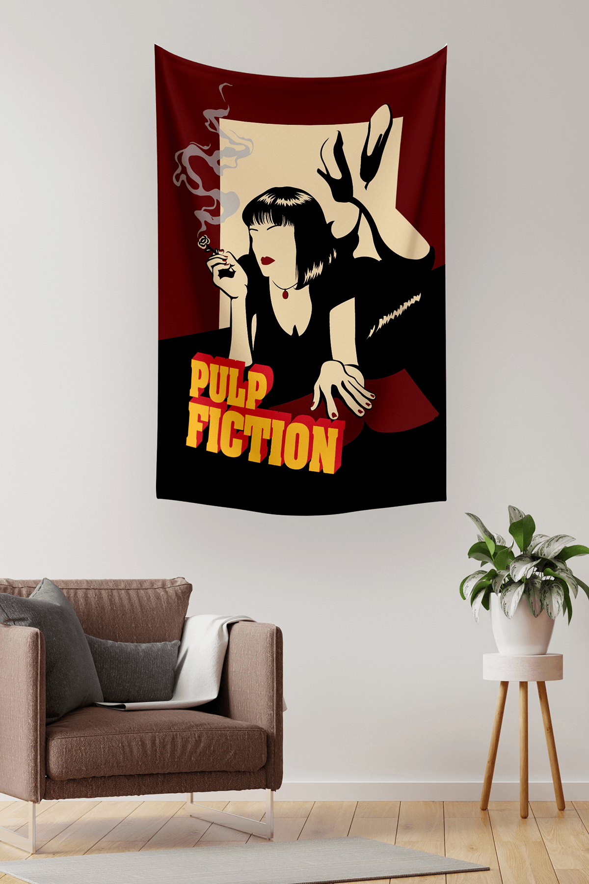Vagonik Pulp Fiction Uma Thurman Duvar Örtüsü Halısı