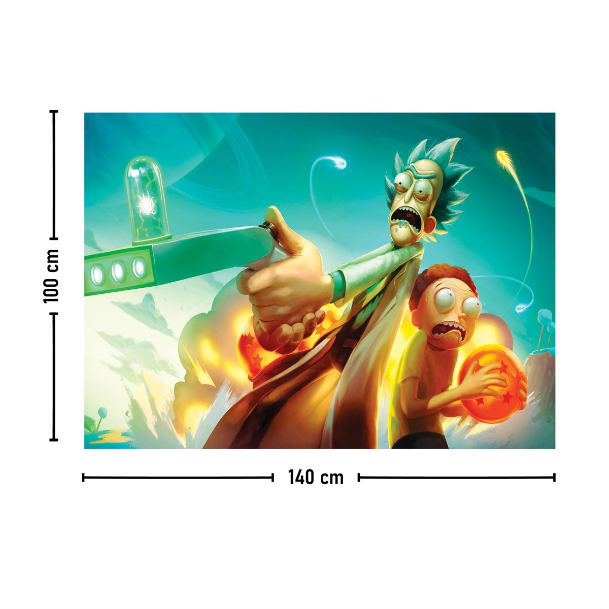 Vagonik Rick And Morty Duvar Örtüsü Halısı 140 X 100 Cm-70x100 Cm