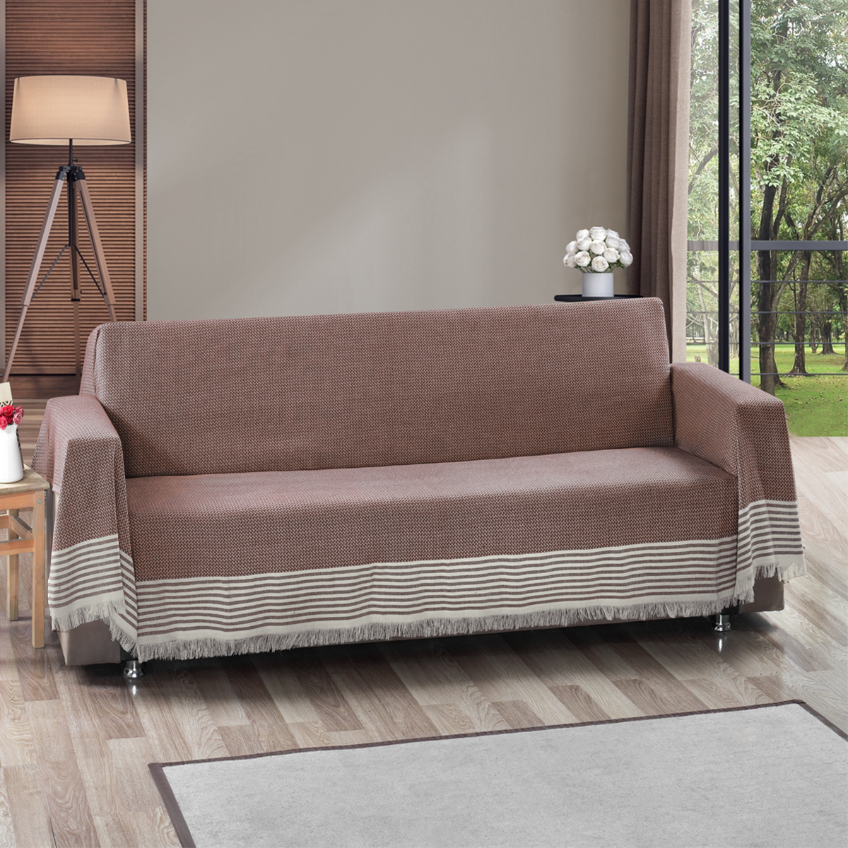 Vagonik Royal Kolları Örten Battal Boy 180 X 310 Çekyat Koltuk Kanepe Örtüsü - Bordo