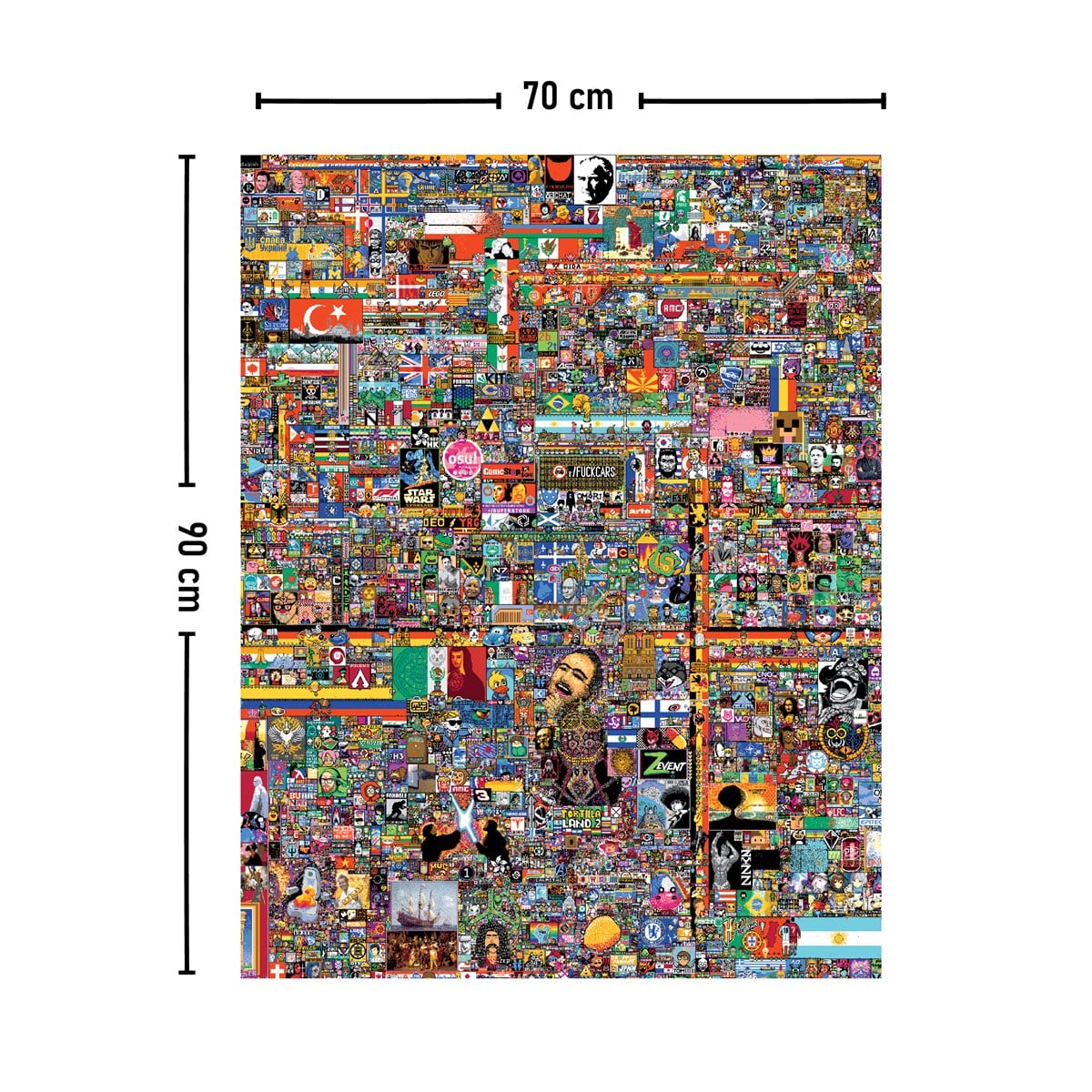 Vagonik Rplace2022 Reddit Nft Temalı Duvar Örtüsü Halısı 70x90 Cm