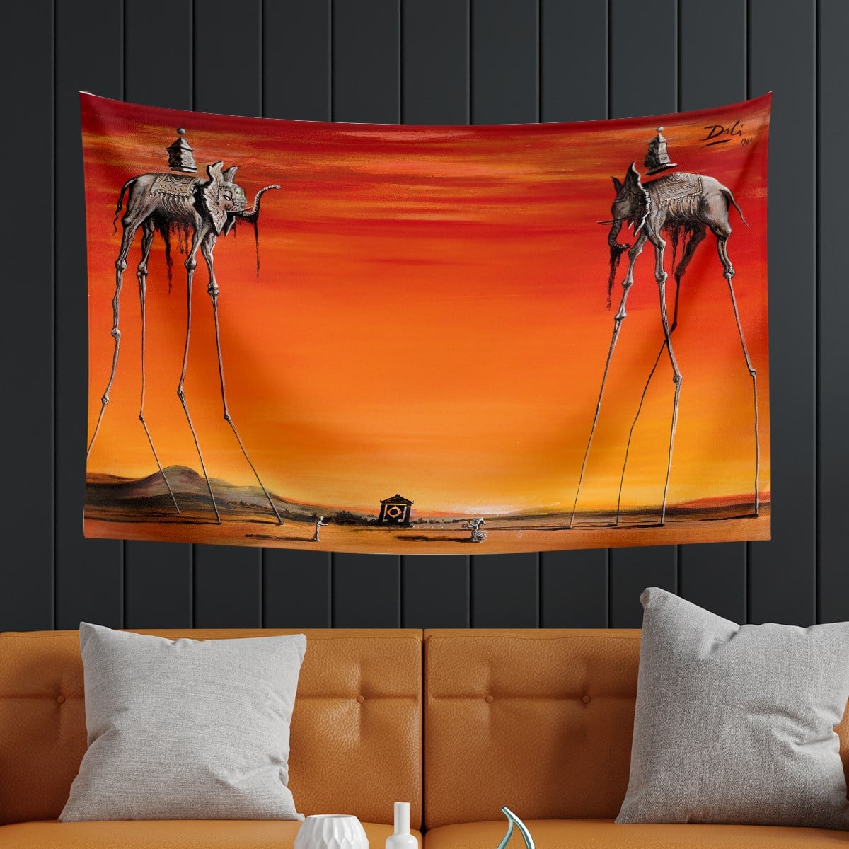 Vagonik Salvador Dali Filler Duvar Örtüsü Halısı 140x100 Cm-70x100 Cm