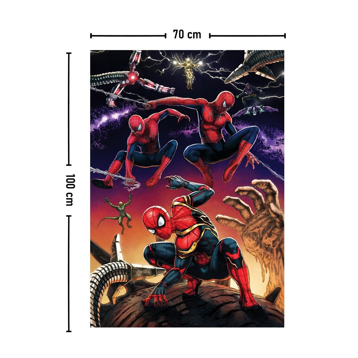 Vagonik Spider-man Örümcek Adam Marvel Duvar Örtüsü Halısı 140 X 100 Cm-70x100 Cm