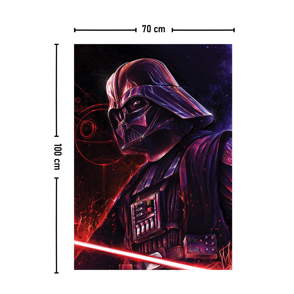 Vagonik Star Wars Darth Vader Duvar Örtüsü Halısı 140 X 100 Cm-70x100 Cm