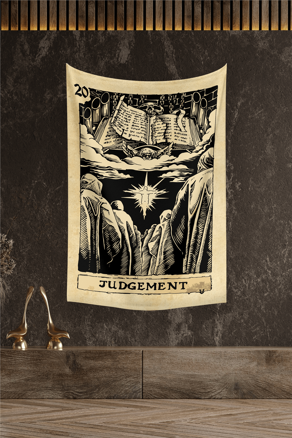 Vagonik Tarot Kartı Judgement Duvar Örtüsü Halısı
