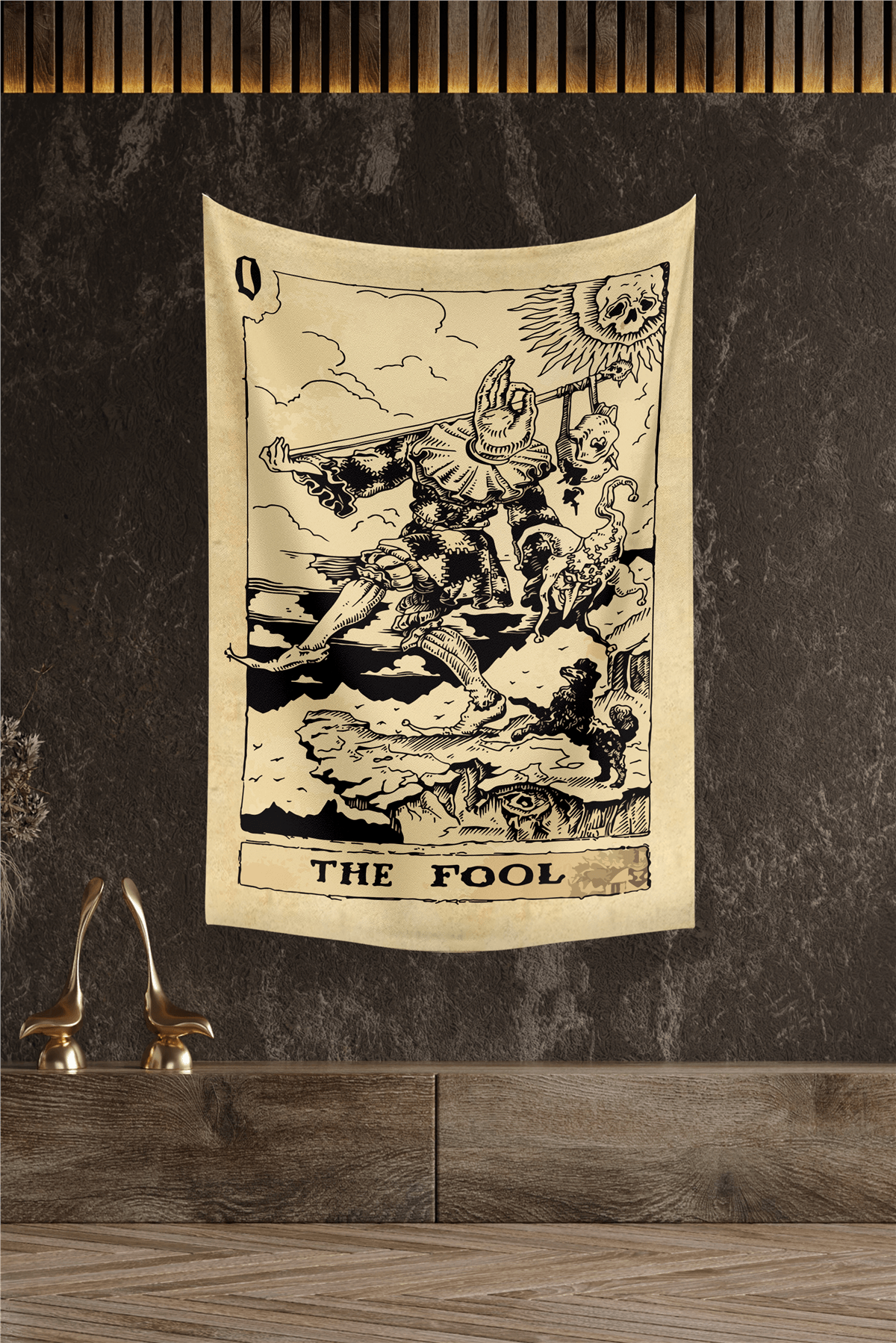 Vagonik Tarot Kartı The Fool Duvar Örtüsü Halısı