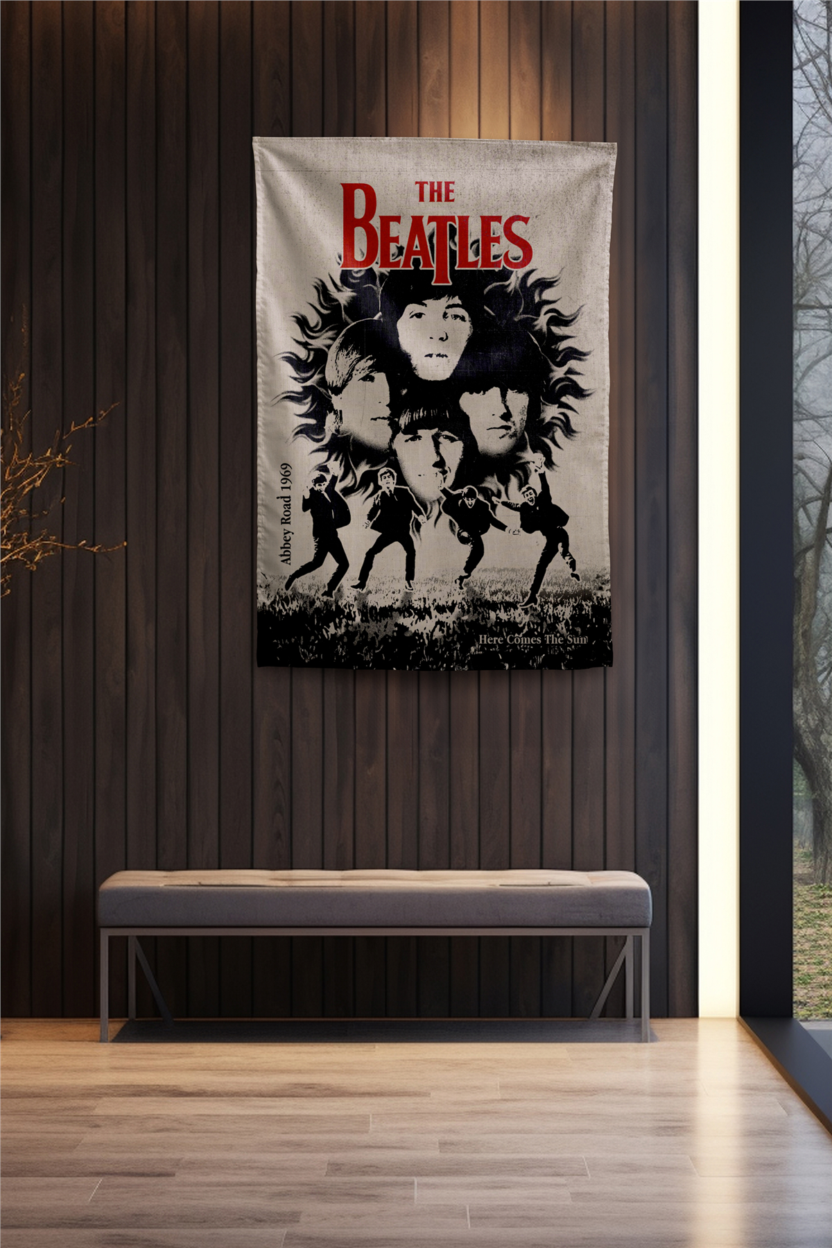 Vagonik The Beatles Duvar Örtüsü Duvar Halısı