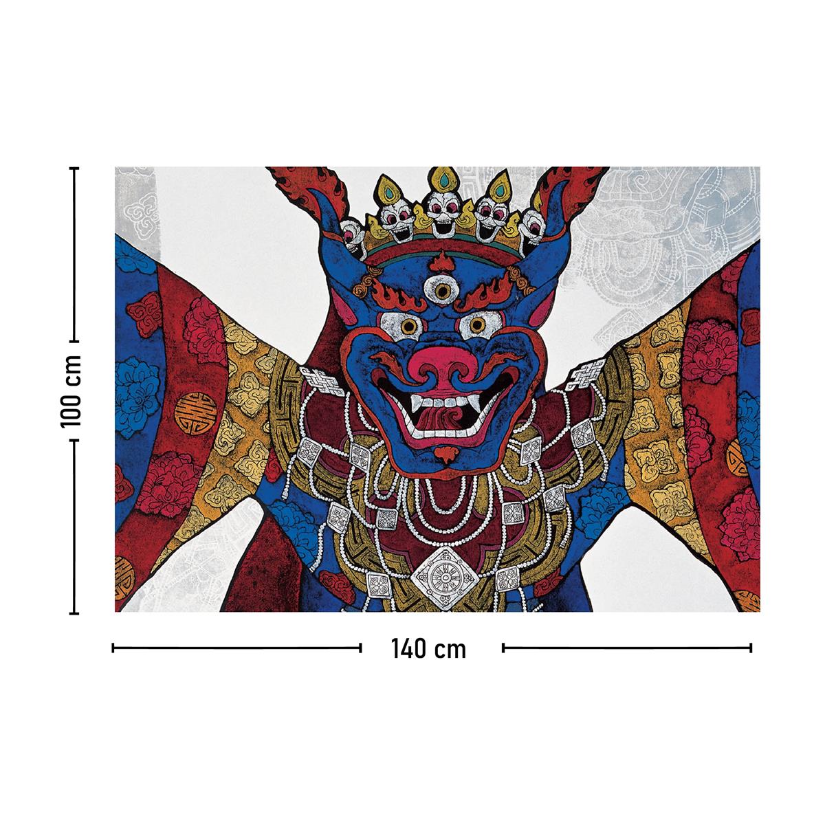 Vagonik Tibet Etnik Desen Budist Thangka Ve Mandala Bohem Duvar Örtüsü Halısı 140x100 Cm-70x100 Cm