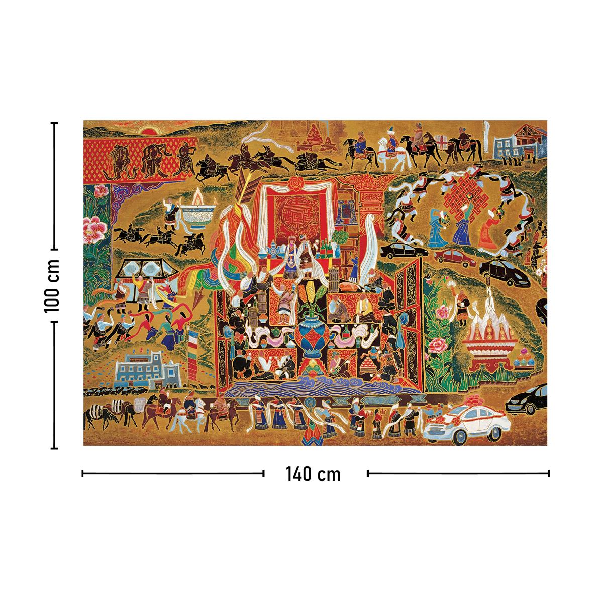 Vagonik Tibet Etnik Desen Budist Thangka Ve Mandala Bohem Duvar Örtüsü Halısı 140x100 Cm-70x100 Cm