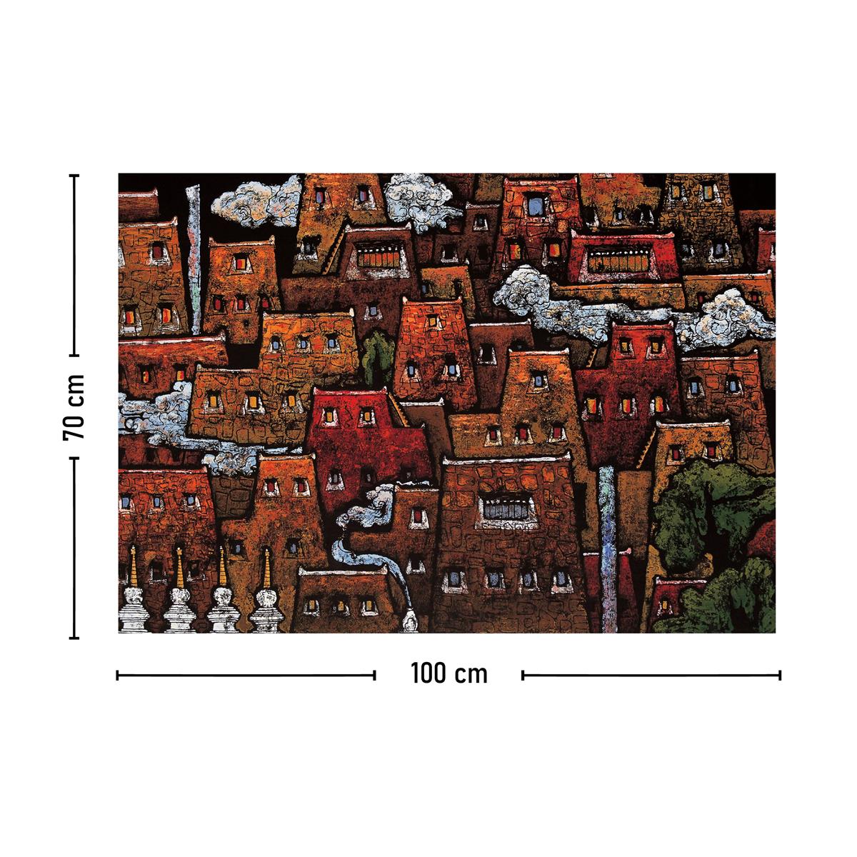 Vagonik Tibet Etnik Desen Budist Thangka Ve Mandala Bohem Duvar Örtüsü Halısı 140x100 Cm-70x100 Cm