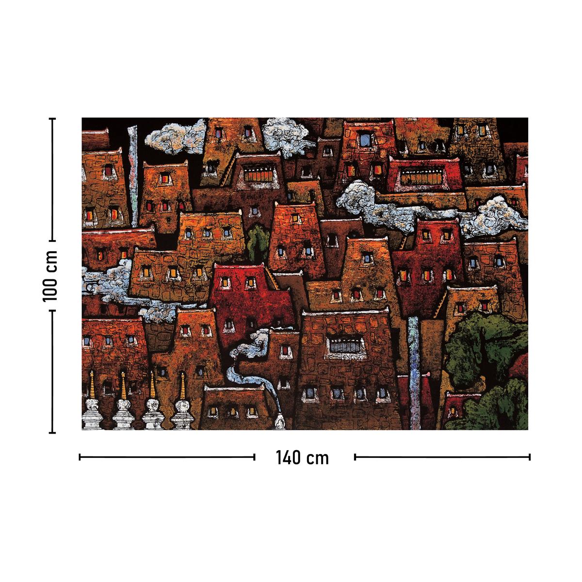 Vagonik Tibet Etnik Desen Budist Thangka Ve Mandala Bohem Duvar Örtüsü Halısı 140x100 Cm-70x100 Cm