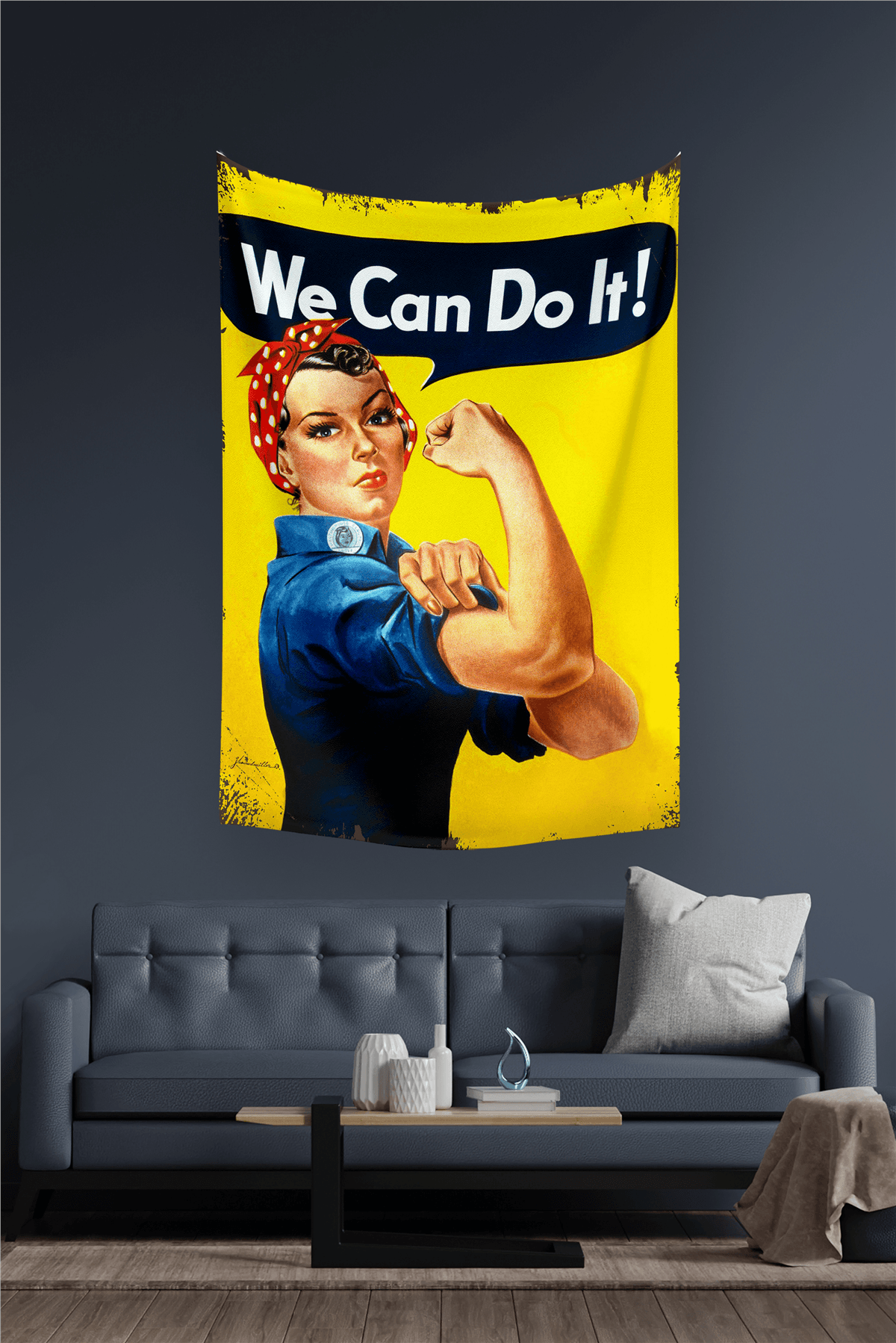 Vagonik Woman Power Duvar Örtüsü Halısı