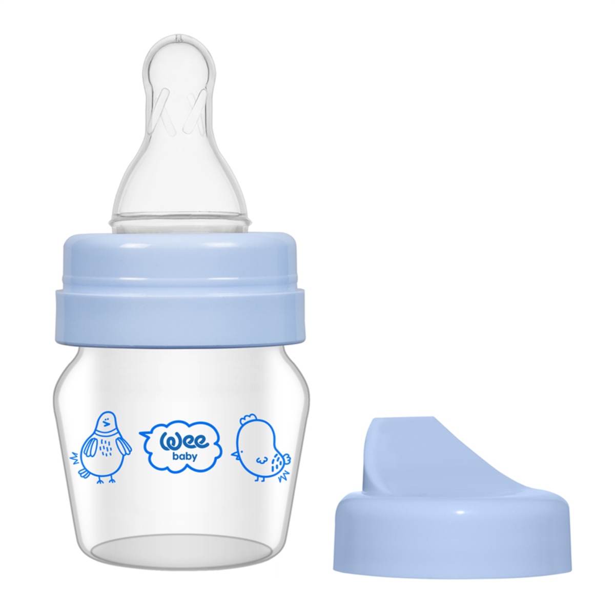 Wee Baby Mini PP Alıştırma Bardağı Seti 30 ml Mavi