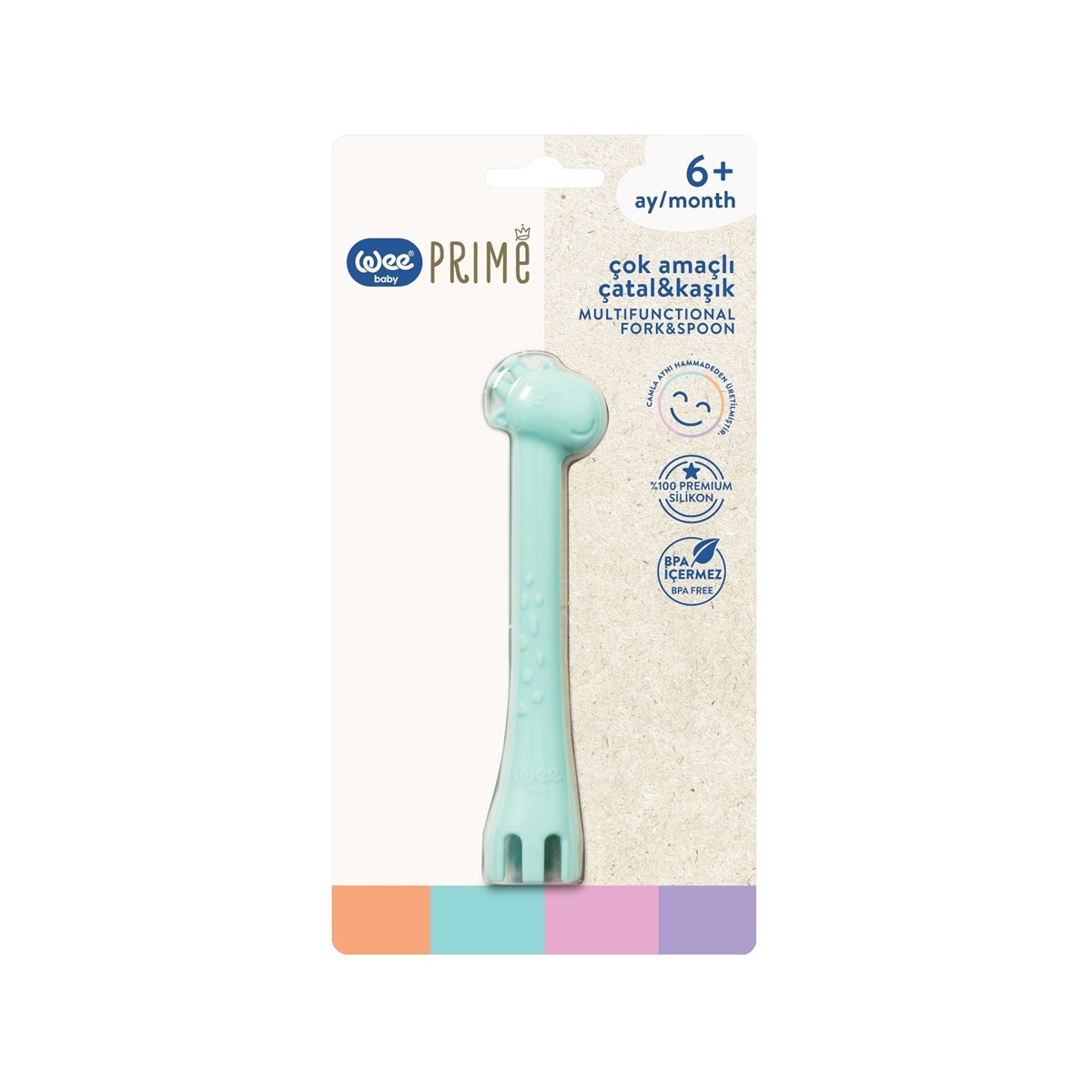 Wee Baby Prime Çok Amaçlı Çatal & Kaşık Mavi