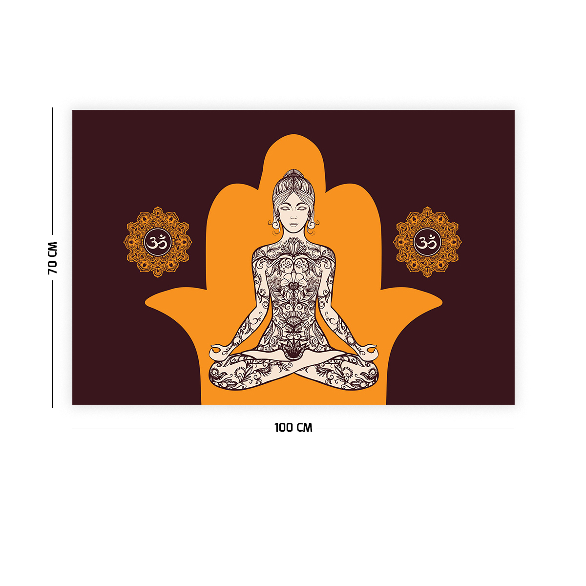 Vagonik Yoga Lotus Duvar Örtüsü