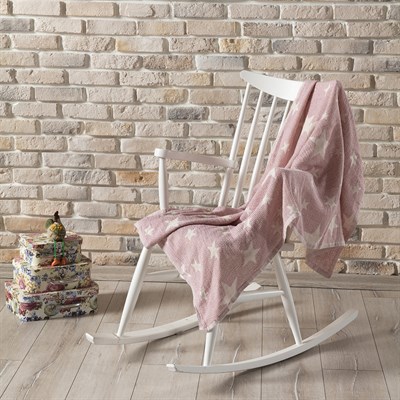 Vagonik Bebek Battaniyesi %100 Doğal Pamuk Antialerjik 80cm X 120cm Pembe