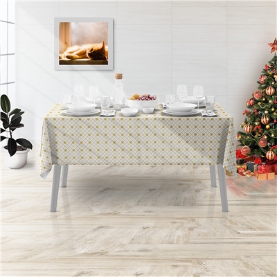 Vagonik Altın Puantiyeli Masa Örtüsü