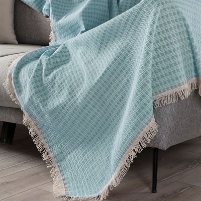 Vagonik Arya Çok Amaçlı Sık Dokuma Turkuaz Koltuk Örtüsü 180x230 cm