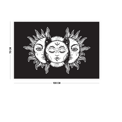 Vagonik Ay ve Güneş Mistik Duvar Örtüsü