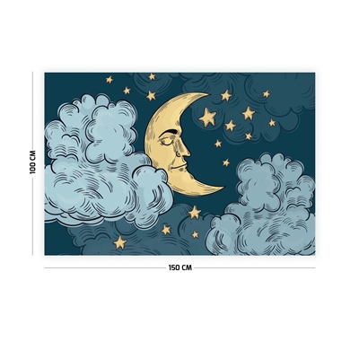 Vagonik Ay ve Yıldızlar Duvar Örtüsü