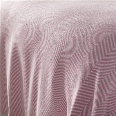 Vagonik Balık Sırtı Desenli Çift Kişilik Yatak Örtüsü 200x230 Cm Pembe