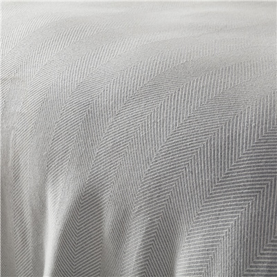 Vagonik Balık Sırtı Desenli Çift Kişilik Yatak Örtüsü 200x230 Cm Gri