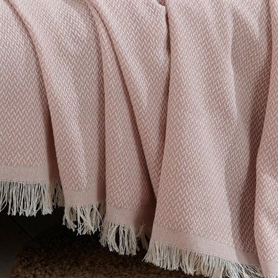 Vagonik Buğday Sık Dokuma Pembe Koltuk Örtüsü 170x210 cm