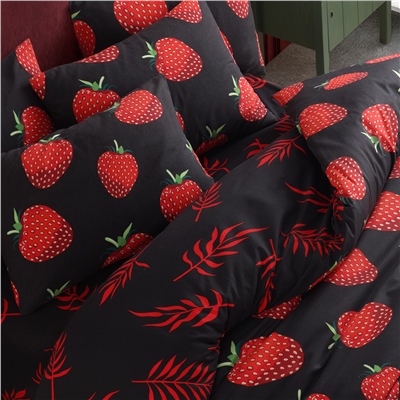 Vagonik Çilek Desenli Tek Kişilik Nevresim Takımı