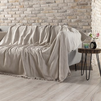 Çok Amaçlı Sık Dokuma Bej Koltuk Örtüsü 180x230 cm