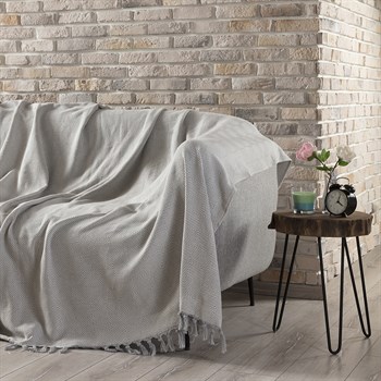 Vagonik Diamond Çok Amaçlı Sık Dokuma Gri Koltuk Örtüsü 180x230 cm