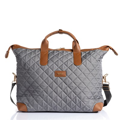 Cordura Su Geçirmez Kumaş Kapitoneli Omuz Askılı Kadın Spor Çanta Gri