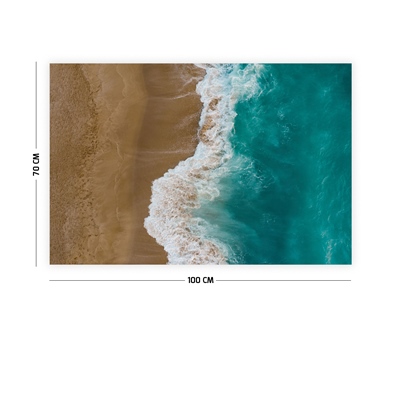 Vagonik Deniz ve Kumsal Retro Duvar Örtüsü