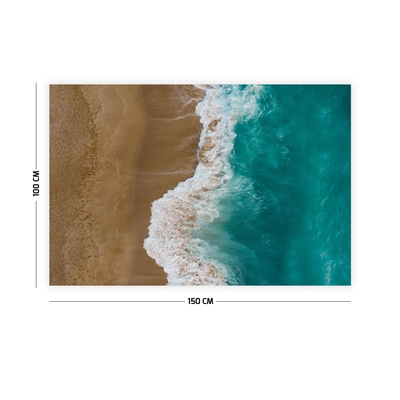 Vagonik Deniz ve Kumsal Retro Duvar Örtüsü