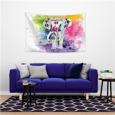 Vagonik Etnik Fil Desenli Duvar Örtüsü