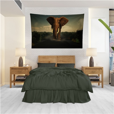 Vagonik Fil ve Manzara Duvar Örtüsü