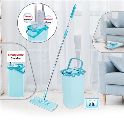 Flora Sihirli Tablet Mop Vileda Seti Mavi 