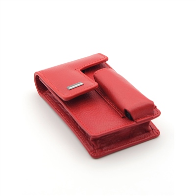 Grande Hakiki Deri Özel Tasarım Sigaralık - Kırmızı