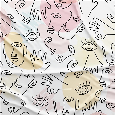 Vagonik İnsan Figürlü Masa Örtüsü