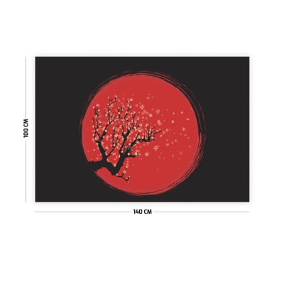 Vagonik Japon Kiraz Ağacı Duvar Örtüsü