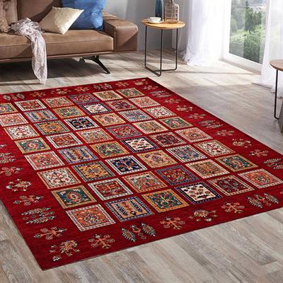 Klasik Afgan Türkmen Otantik Kilim Desenli Dijital Baskılı Halı Kaydırmaz Tabanlı Yıkanabilir Halı