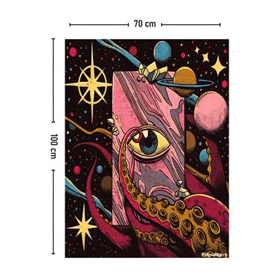 Kozmik Göz Psychedelic Duvar Örtüsü Halısı 70x100, 100x140, 140x200