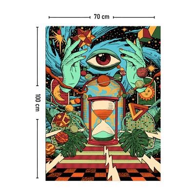 Kozmik Göz Psychedelic Duvar Örtüsü Halısı 70x100, 100x140, 140x200