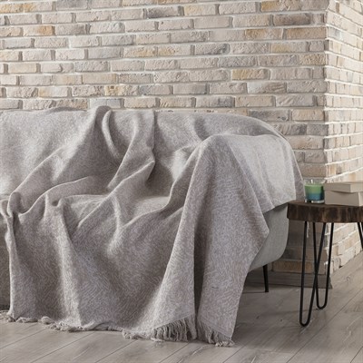 Vagonik Linen Çok Amaçlı Sık Dokuma Bej Koltuk Örtüsü 170x220 cm