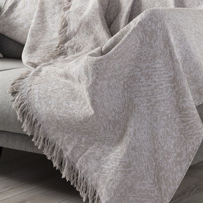 Vagonik Linen Çok Amaçlı Sık Dokuma Bej Koltuk Örtüsü 170x220 cm