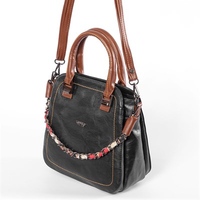 LOS ANGELES POLO CLUB Omuz Askılı Kadın Çantası Taba Siyah