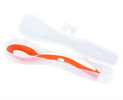 Mycey Taşıma Kutulu Mama Kaşığı Turuncu